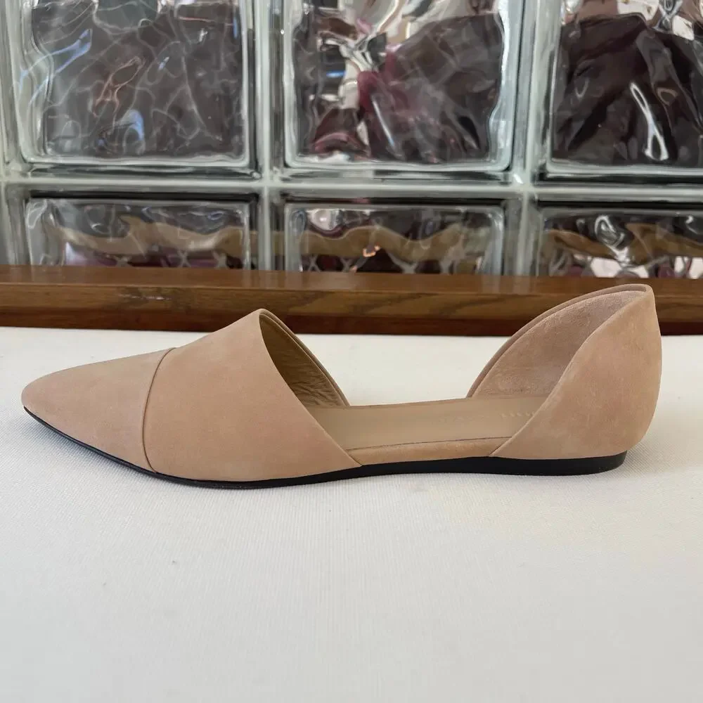 Jenni Kayne d'Orsay Pointed Toe Flats Napa Leather Natural Size 38.5 - Picture 4 of 14